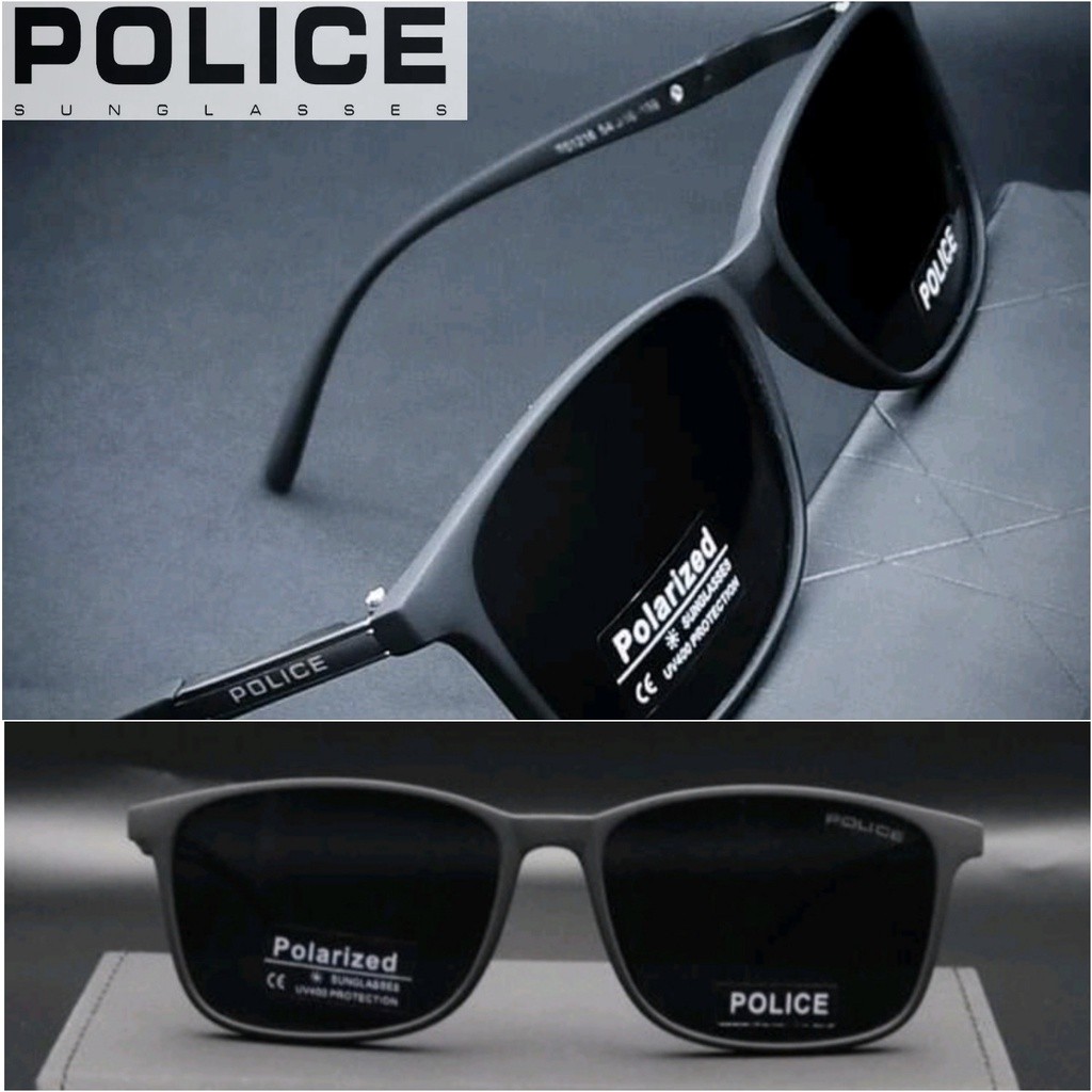 NEW Terbaru..Kacamata Gaya pria keren Hitam A1216 Lensa polarized UV 400 kelengkapan Full Set kacama