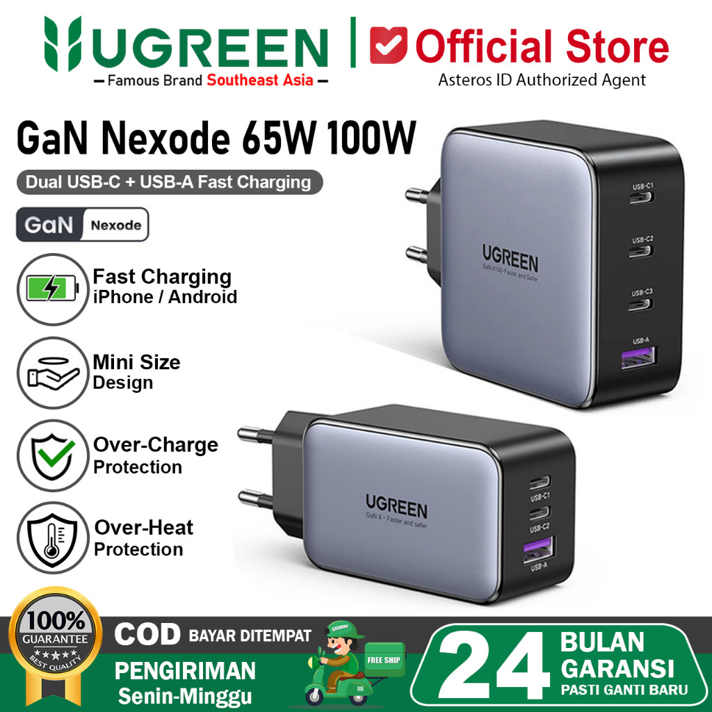 UGREEN GAN Charger Nexode Series PD Type C to Type C Fast Charging 65W 100W 140w