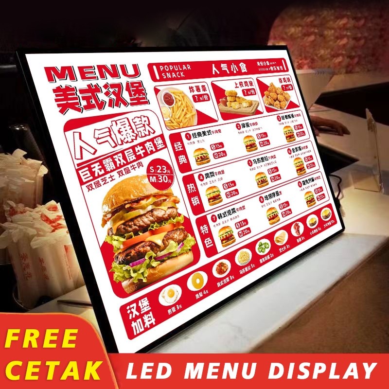 

READY LED MENU DISPLAY Bisa POTRAIT&LANDSCAPE // LED BOX // MENU BOX // LIGHT BOX // LED MAGNETIC