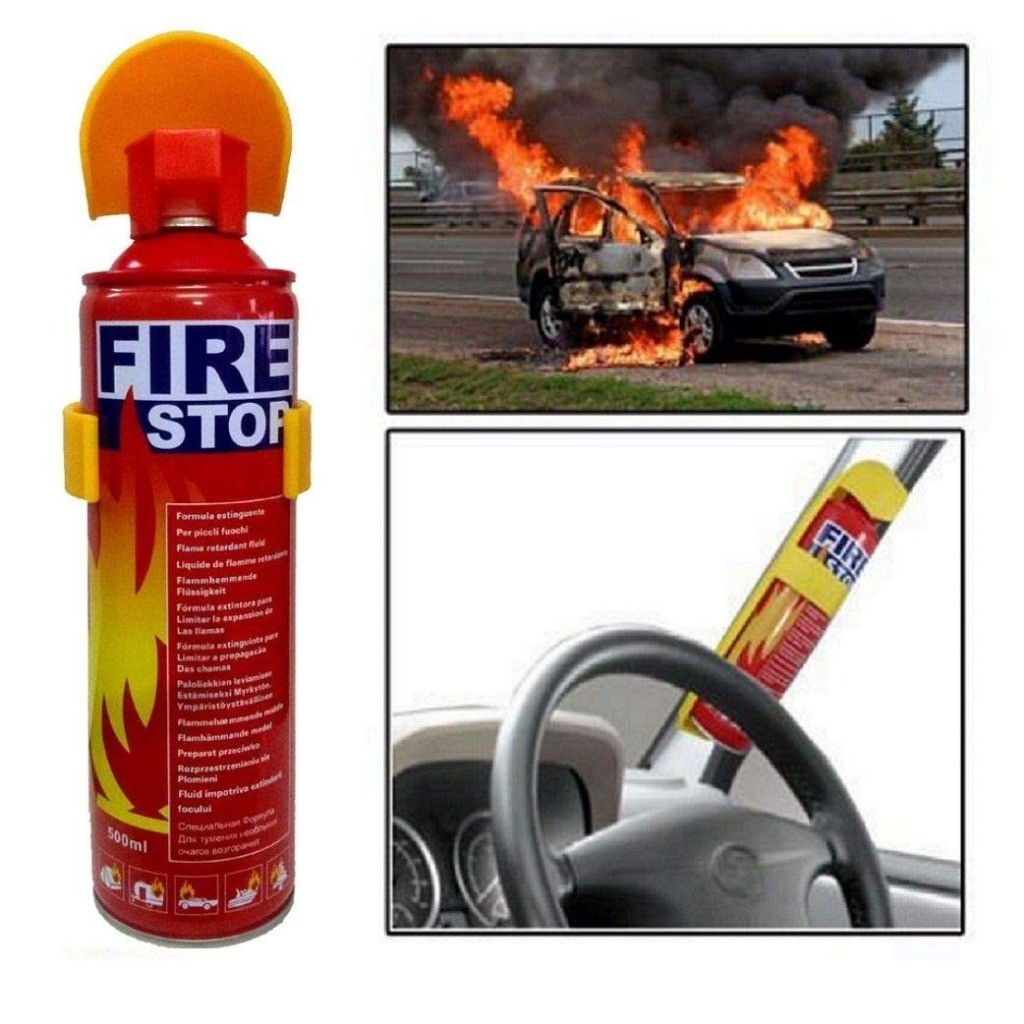 FIRESTOP Pemadam Api Busa Mini 500ML Fire Extinguisher Foam Portable - Pemadam Api Mobil Mini Portab