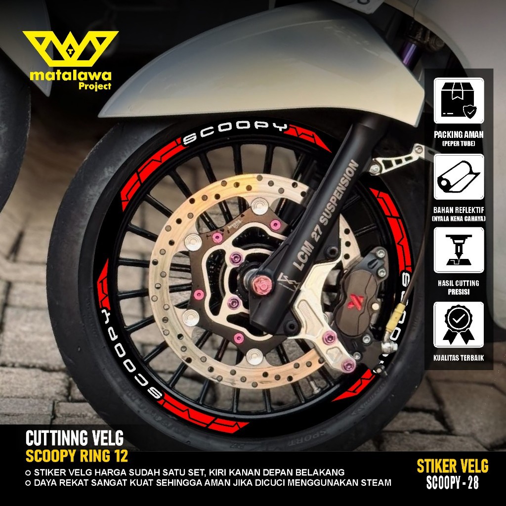 Stiker Cutting Velg Motor honda Scoopy prestis R12 2020 23 Sticker lis variasi velk prestige 28 COD