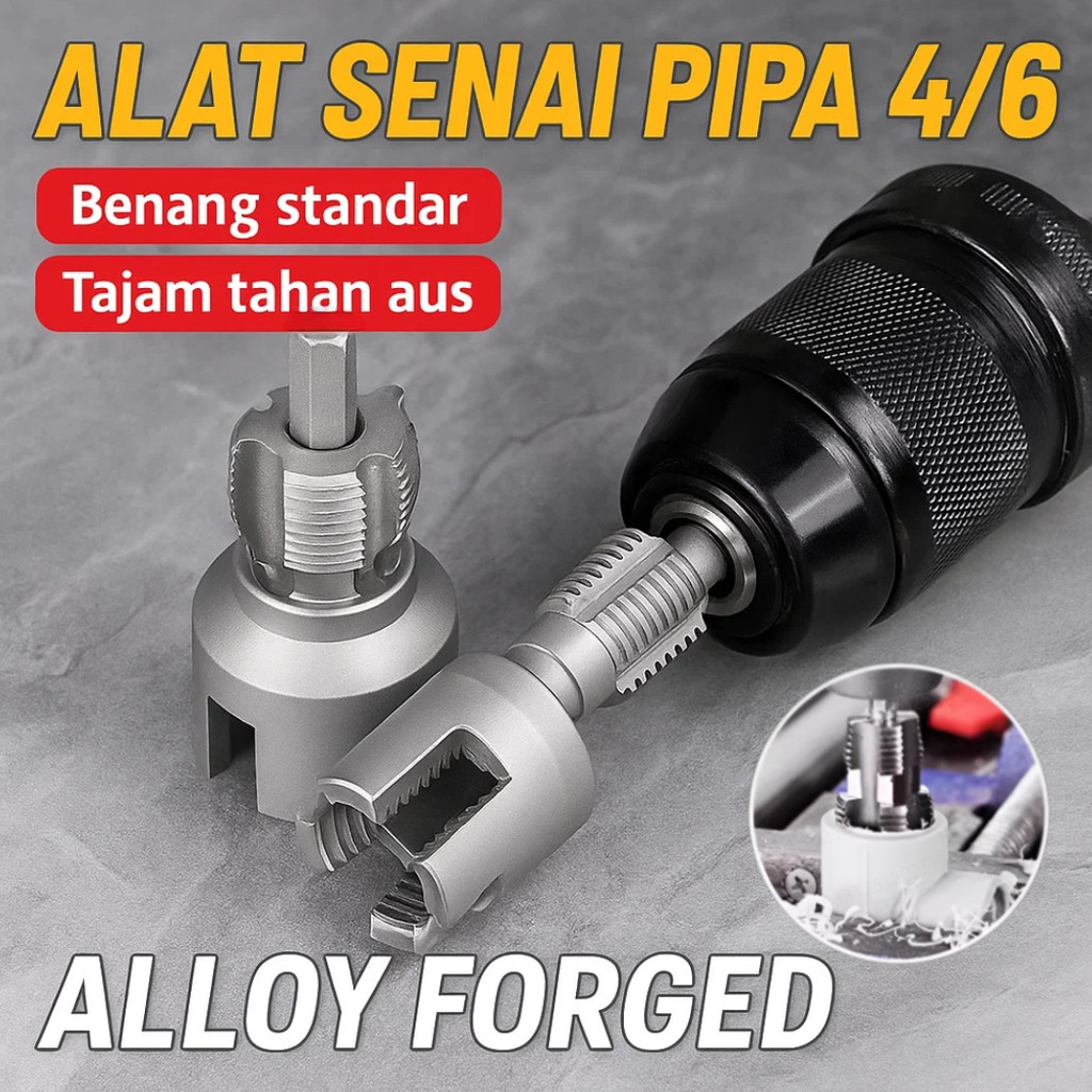❤️HOT/Pengiriman 24 jam❤️Alat Senai Pipa 4/6 | Pembuka Ulir Internal Dan Eksternal Pipa Air Ppr Baru