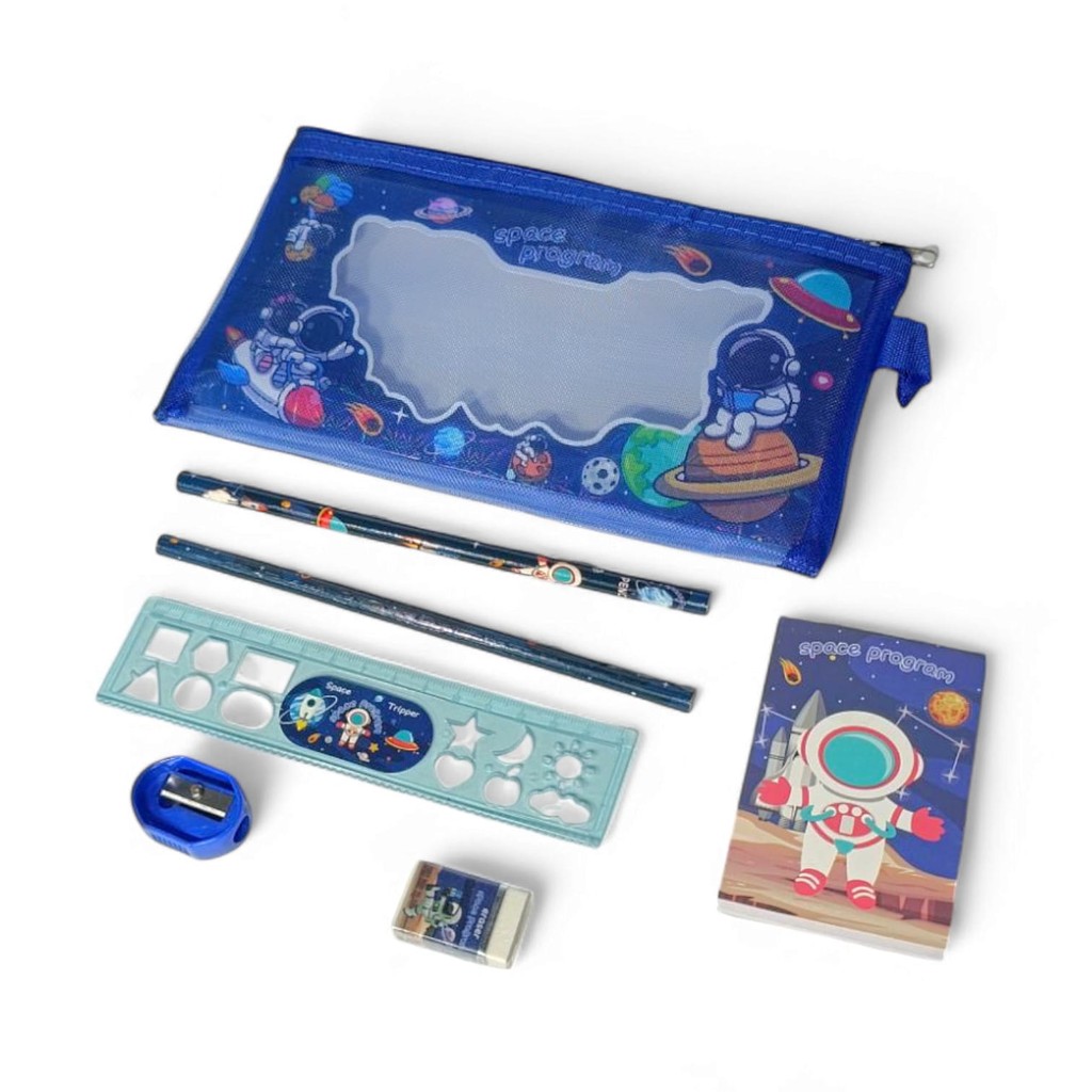 

1 SET ALAT TULIS MOTIF LUCU STUDY SET ALAT TULIS 6 IN 1