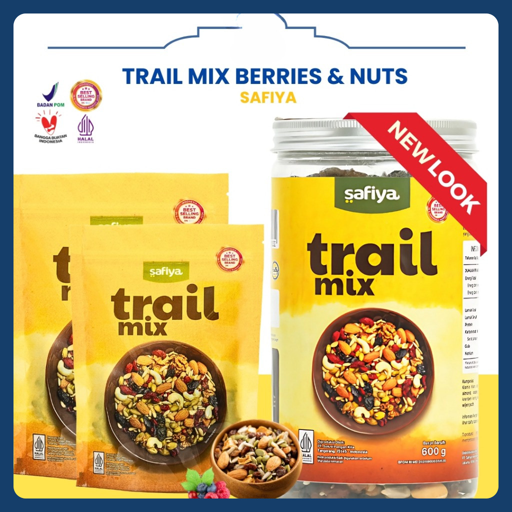 

Trail Mix Safiya Berry Nuts and Seed Original Cemilan Diet Sehat