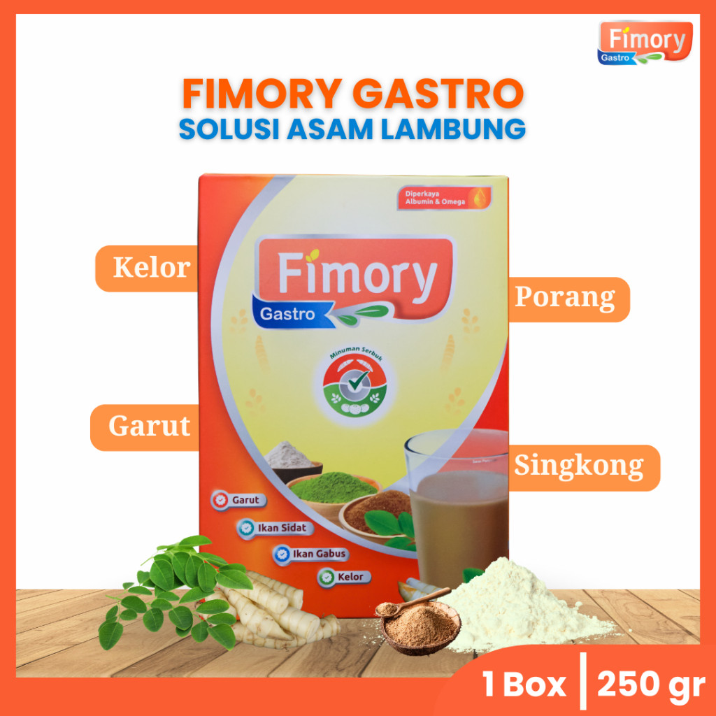 

Fimory Gastro - Minuman Nutrasetikal Umbi Garut Bantu Atasi Asam Lambung, Maag & GERD