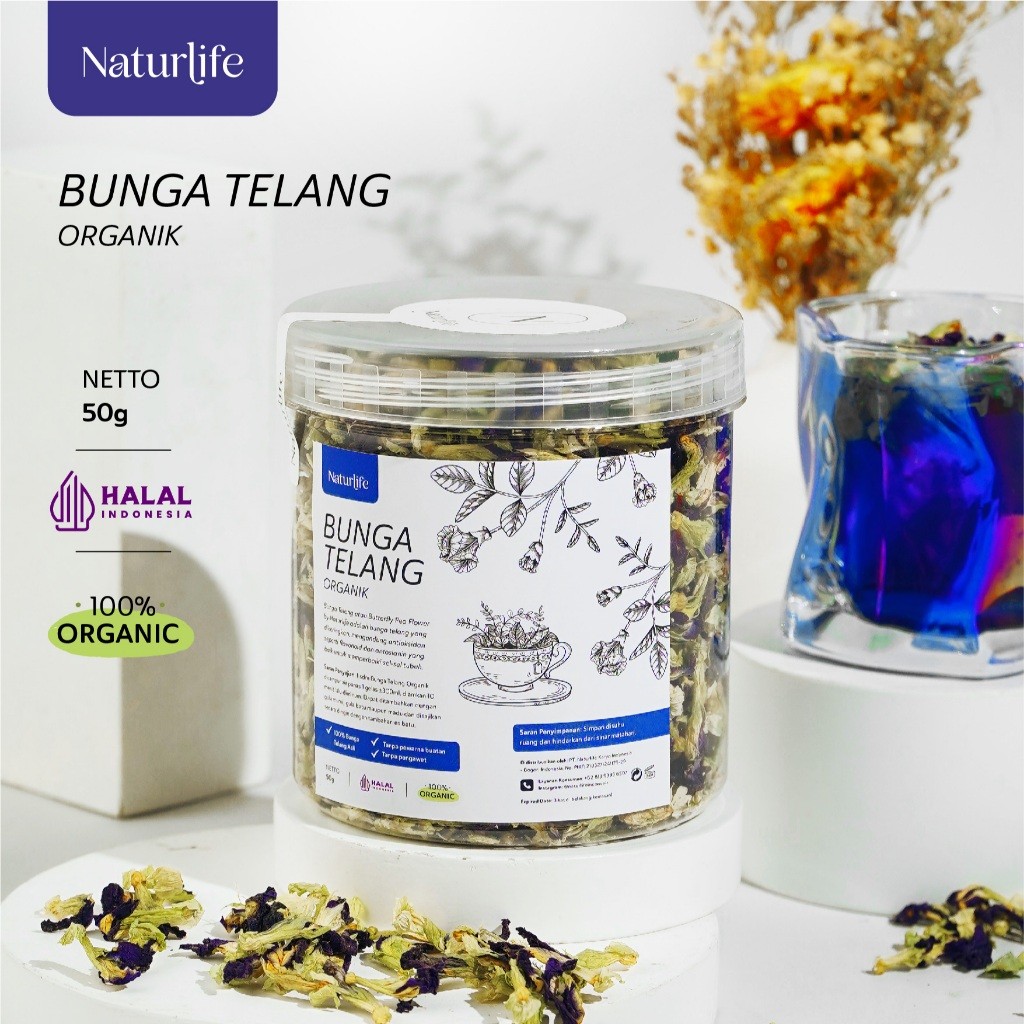 

NEW TEH BUNGA TELANG KERING SEGAR ORGANIK 50G MINUMAN BUNGA TELANG BUTTERFLY PEA ORGANIC BLUE PEA KERING HERBAL PREMIUM REMPAH NUTRIFARM / BEORGANIK / DARI BUMI / SAFIYA / GALLEO PREMIUM
