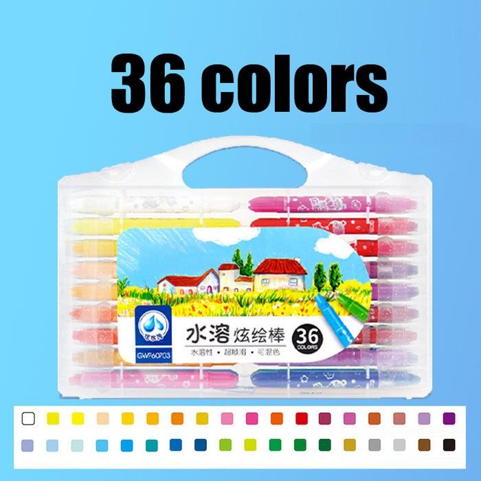 

TERLARIS! Crayon Grasp 48 Warna Crayon Putar Washable Crayon Silky Warna Colors - 12 warna
