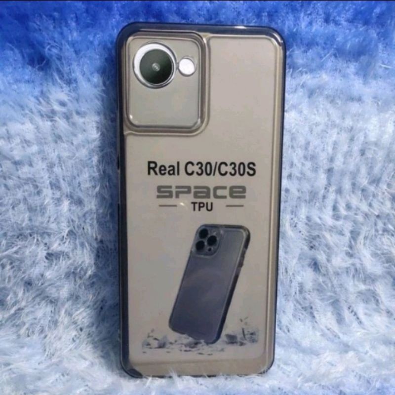 AS SOFTCASE CASE CLEAR HITAM REALME C30/C30S SLIKON CASE BENING HITAM