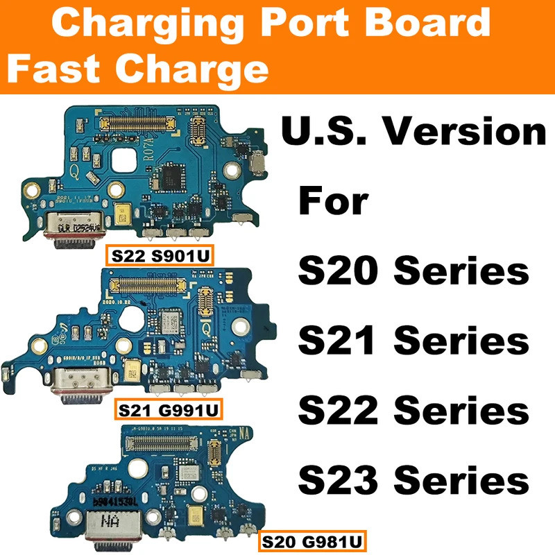 

Papan Port Pengisian Daya Untuk Samsung S22 S21 S20 S23 Plus Ultra G998U S908U S901U S918U Konektor Pengisian USB Kabel Dock Versi AS