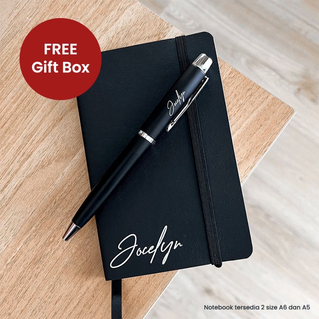 

Kado Notebook dan Pulpen Custom FREE Gift Box Hadiah Ultah Cowo Cewek Custom Gift Pacar Wisuda
