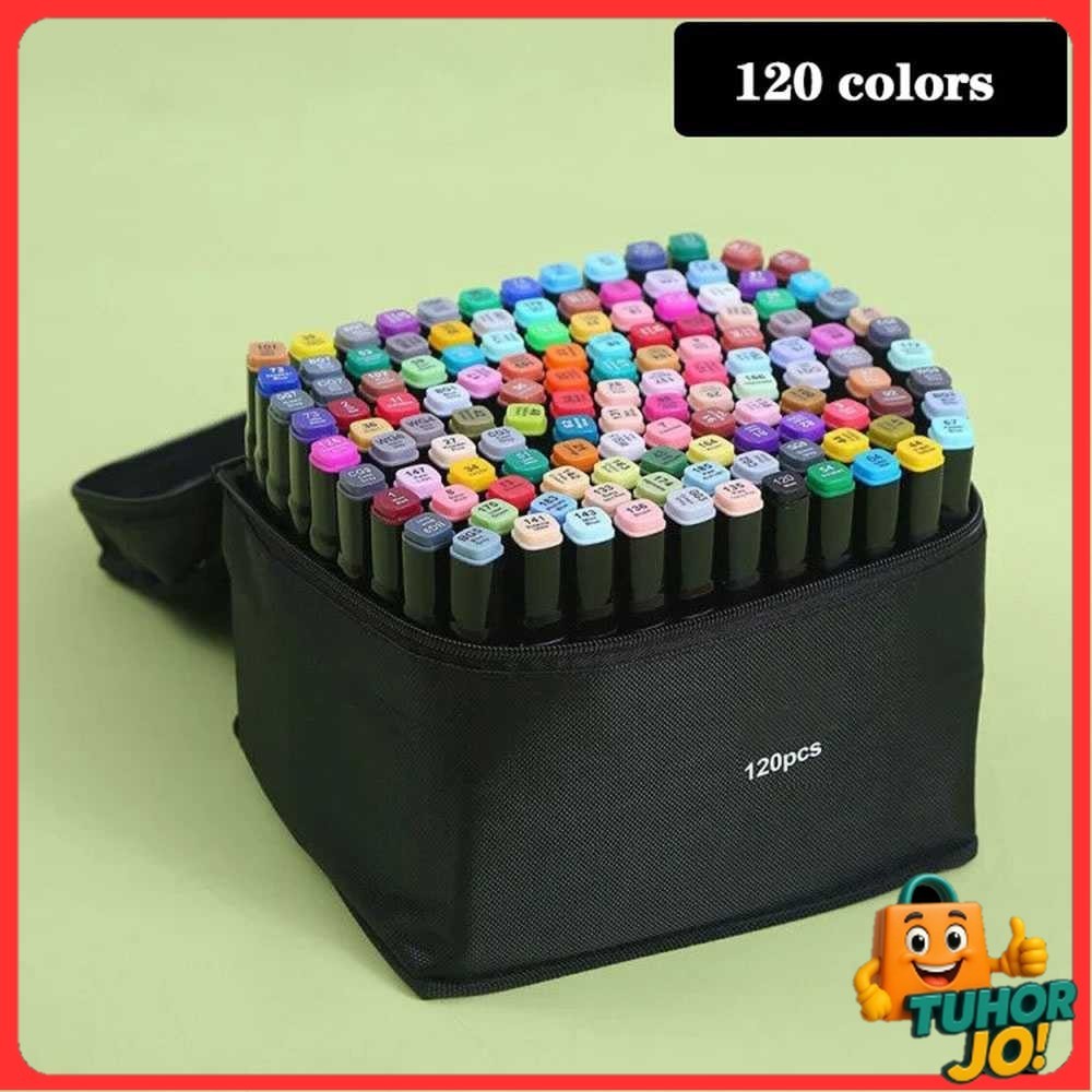 

Toddi Spidol Dual Side Fine Art Brush Art Marker Set 120 Warna - CY-006