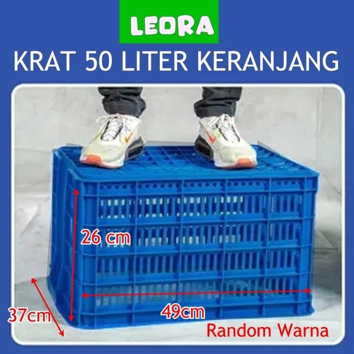 

KRAT 50 LITER KERANJANG RANDOM Warna Krat Piring Buah Keranjang Pakaian Krat Keranjang Serbaguna - Random 1 pcs