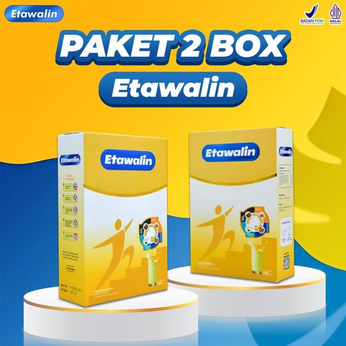 

[[Promo]] PAKET 2 BOX SUSU ETAWALIN ORIGINAL - BANTU MASALAH ASAM URAT | 200 GRAM ORIGINAL [BPOM] | BISA COD [minuman berkhasiat yang terbuat dari susu kambing etawa dipadukan dengan Rempah pilihan - 2 BOX ETAWALIN