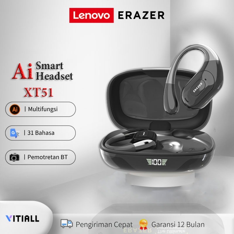 Lenovo ERAZER XF51 TWS Headphone Konduksi Tulang