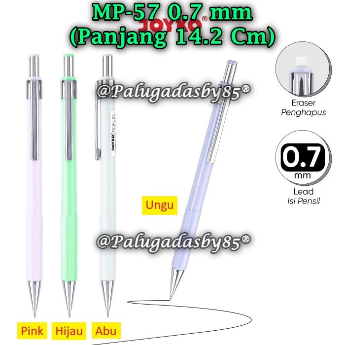

(1 Pak/12) GROSIR Pensil Mekanik JOYKO MP-57 0.7 mm / Mechanical Pencil Joyko MP-57 0.7 mm (Pak/12)