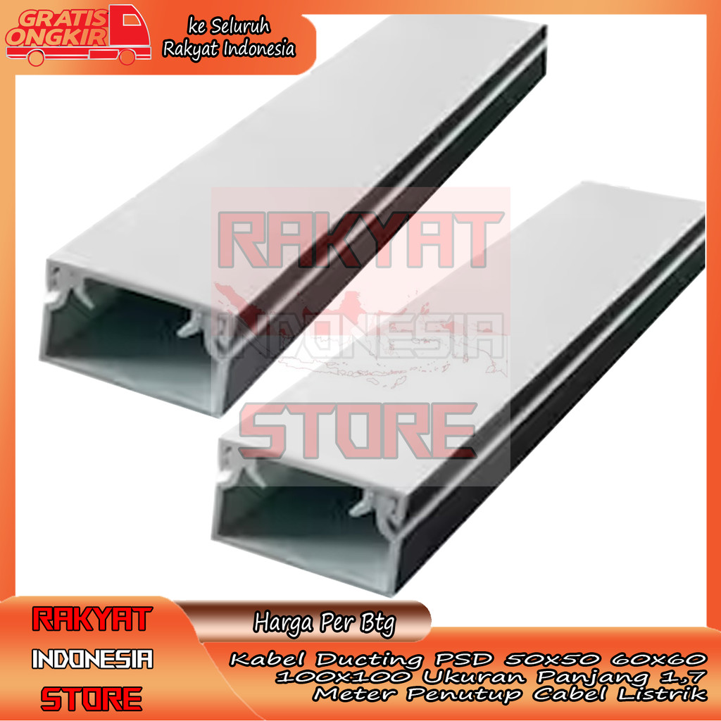 Kabel Ducting Protector Pelindung Penutup Kable Duct PSD 10x15 16x16 25x25 50x100 50x50 60x60 100x10