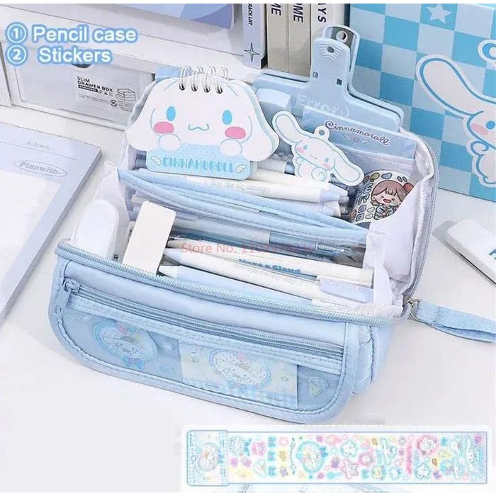 

BEST- [Kuyamol] Tempat Pensil Cute CCG ST6 KOTAL PENSIL KAPASITAS BESAR / TEMPAT ALAT TULIS SANRIO / PENCIL CASE - BIRU CINNAMOROL