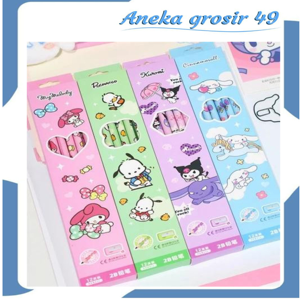 

SAG Pensil 2B Karakter Set 12pc / Pencil Kayu 2B Fancy Kartun Capybara 6222 / Pensil Labubu 2008