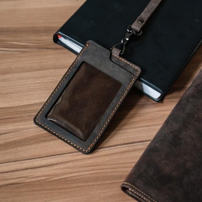 

REVEN LEATHER ID CARD ARCA LANYARD KULIT SAPI ASLI MODEL KALUNG - Coklat CH