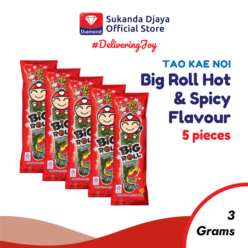 

Tao Kae Noi Big Roll Hot & Spicy Flavour 3 Gr [ISI 5 PCS]