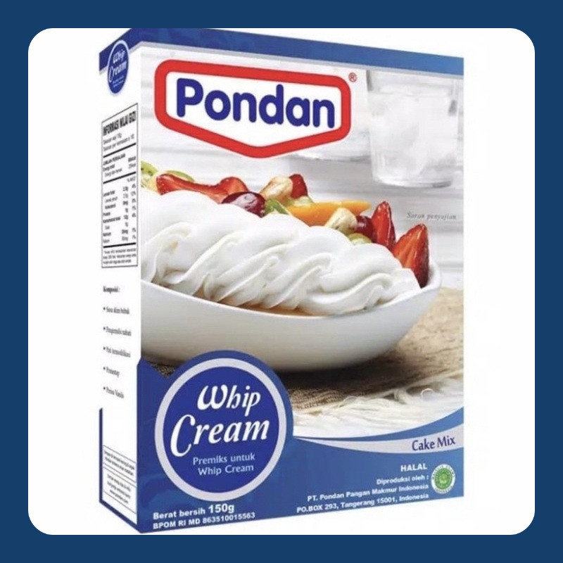 

Pondan Whip Cream 150gr