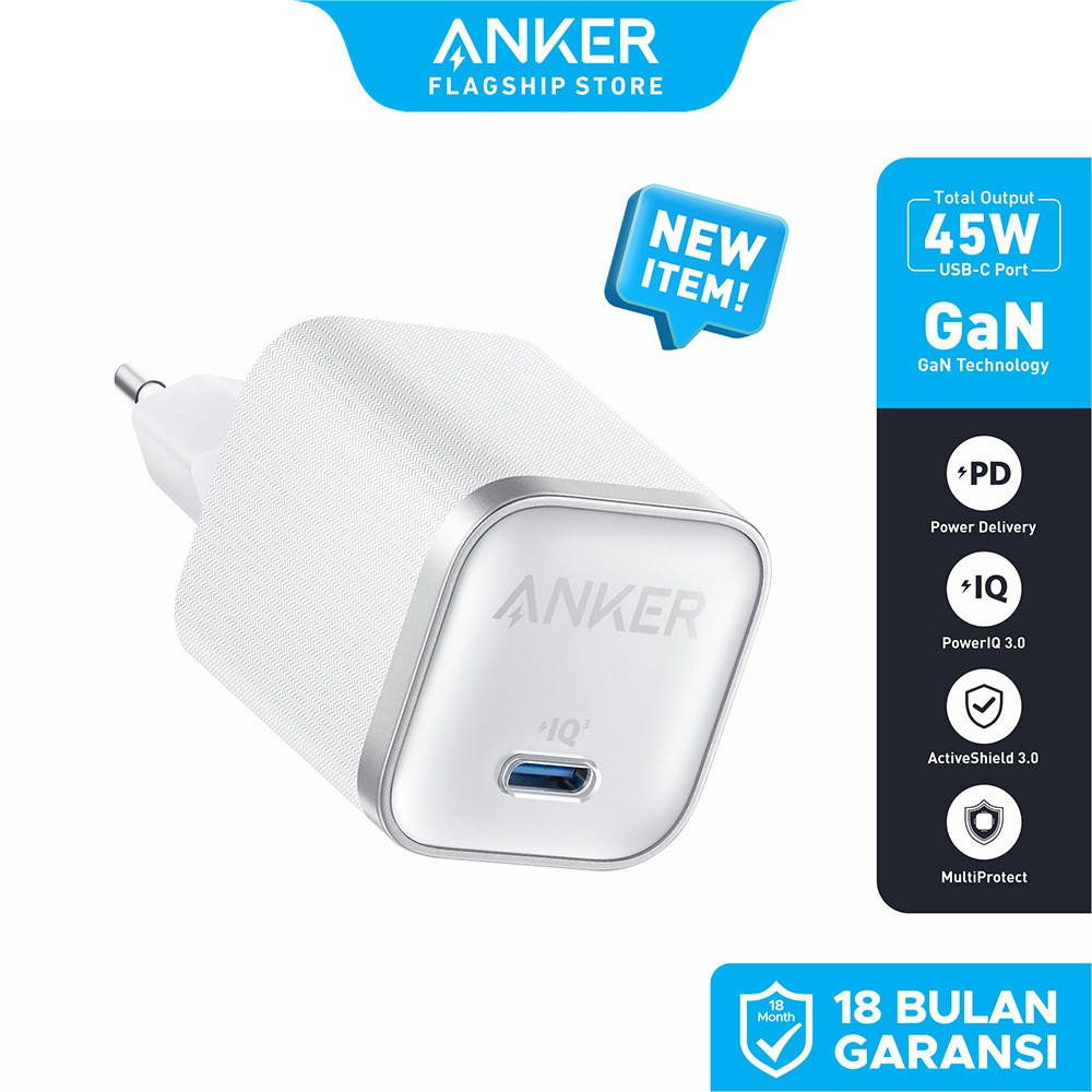 Anker Nano Charger 45W Type C Fast Charging USB Type C Adaptor Wall Charger For Samsung iPhone - A26