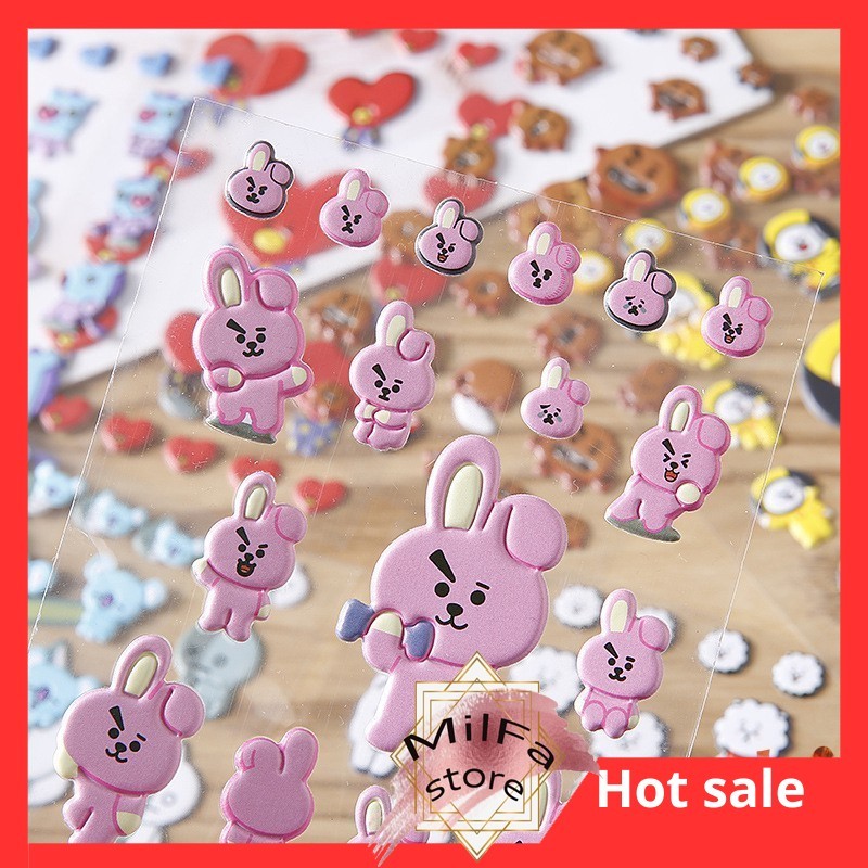 

MF839 Sticker 3D Karakter KPOP Korea Stiker Dekorasi