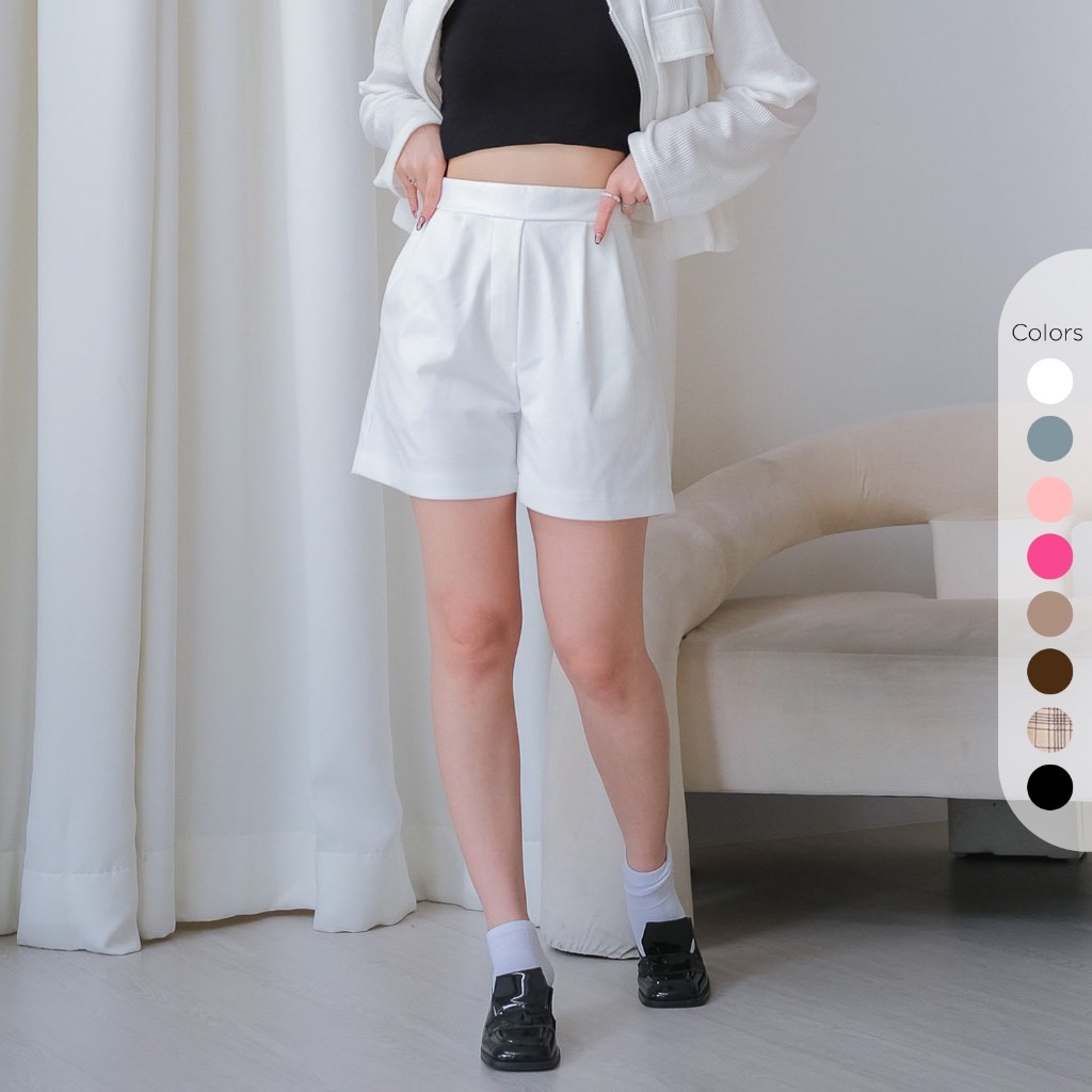 MAISON AMORA Dreena Short Pants - Celana Pendek Wanita - Ponte Cotton