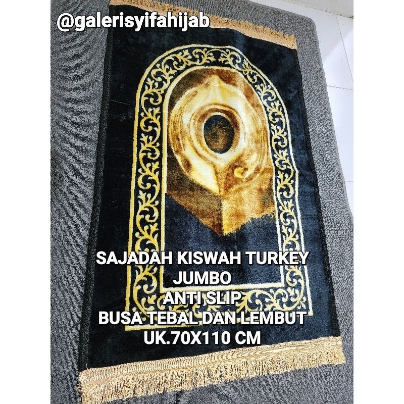 PROMO SAJADAH KISWAH HITAM TURKI BUSA TEBAL JUMBO