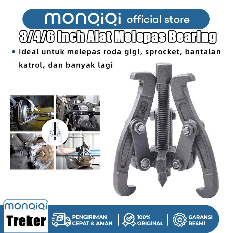 3 Inch 4 Inch 6 Inch Treker 3 Kaki 4" Inch - Gear Puller 3 Jaw Tracker Traker - Alat Melepas Bearing