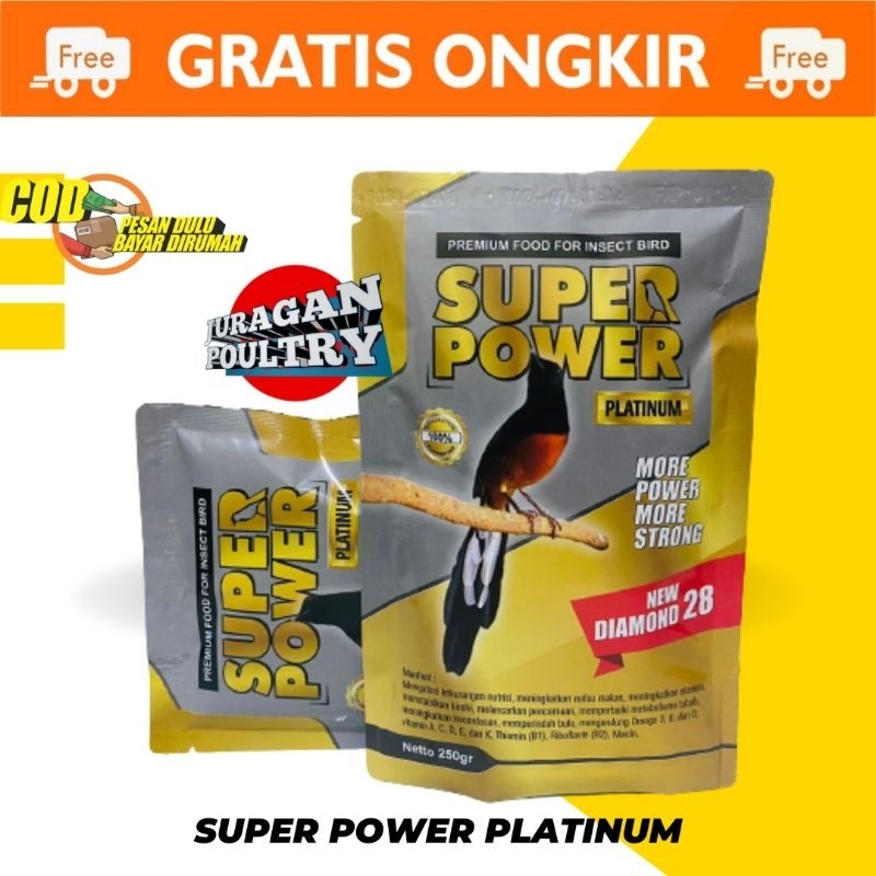 VOER MURAI BATU SUPER POWER PLATINUM  PAKAN BURUNG HARIAN LOMBA MURAI BATU JUARA HIGH PROTEIN CO