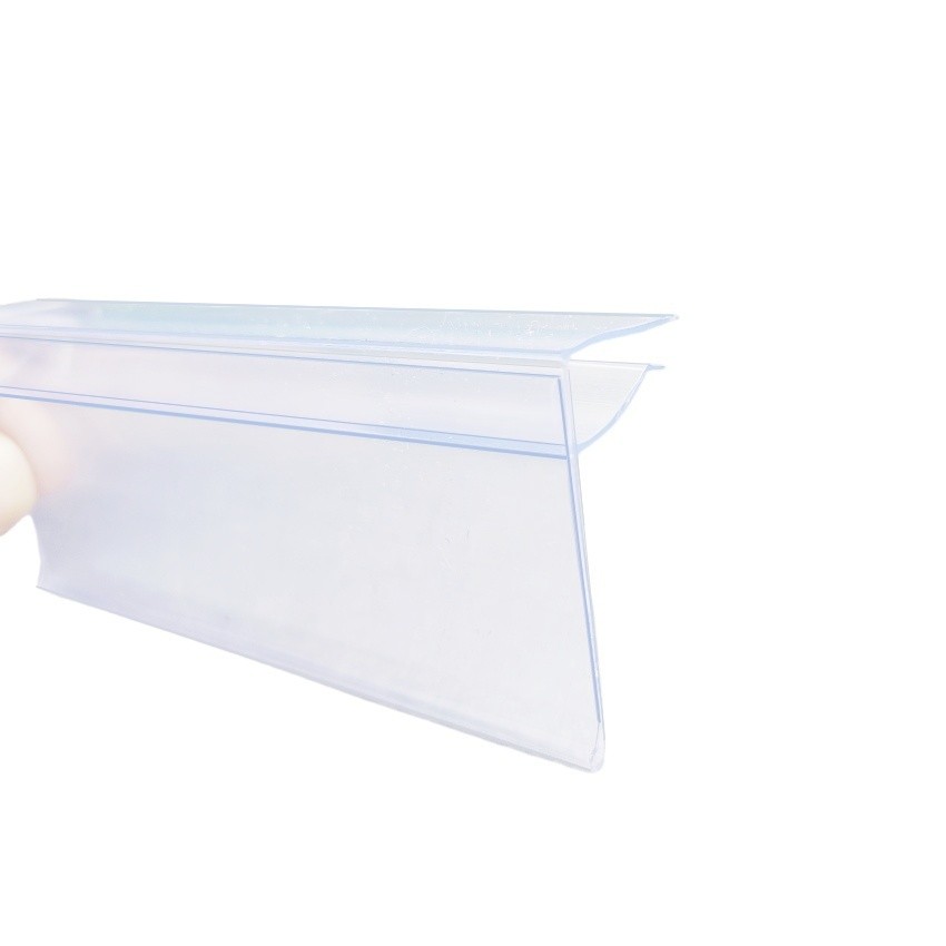 

50pcs Short Plastic Label Display Clip Holder Price Tag Card List Data Strip for Supermarket Glass Board Shelf