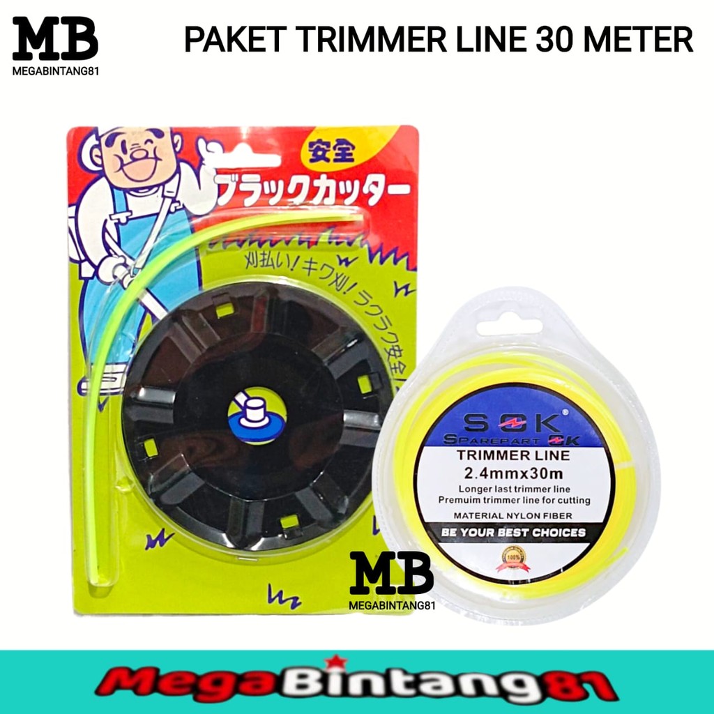 Paket pisau senar mesin potong rumput pisau senar mesin potong rumput tali senar potong rumput set +