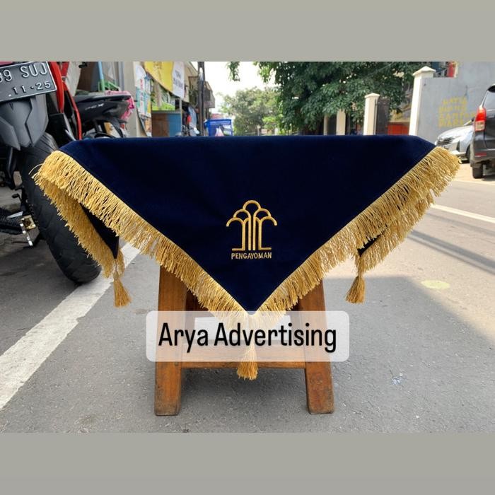 Alas Baki Pengibar Bendera COSTUM pakai Rumbai - Tanpa Logo