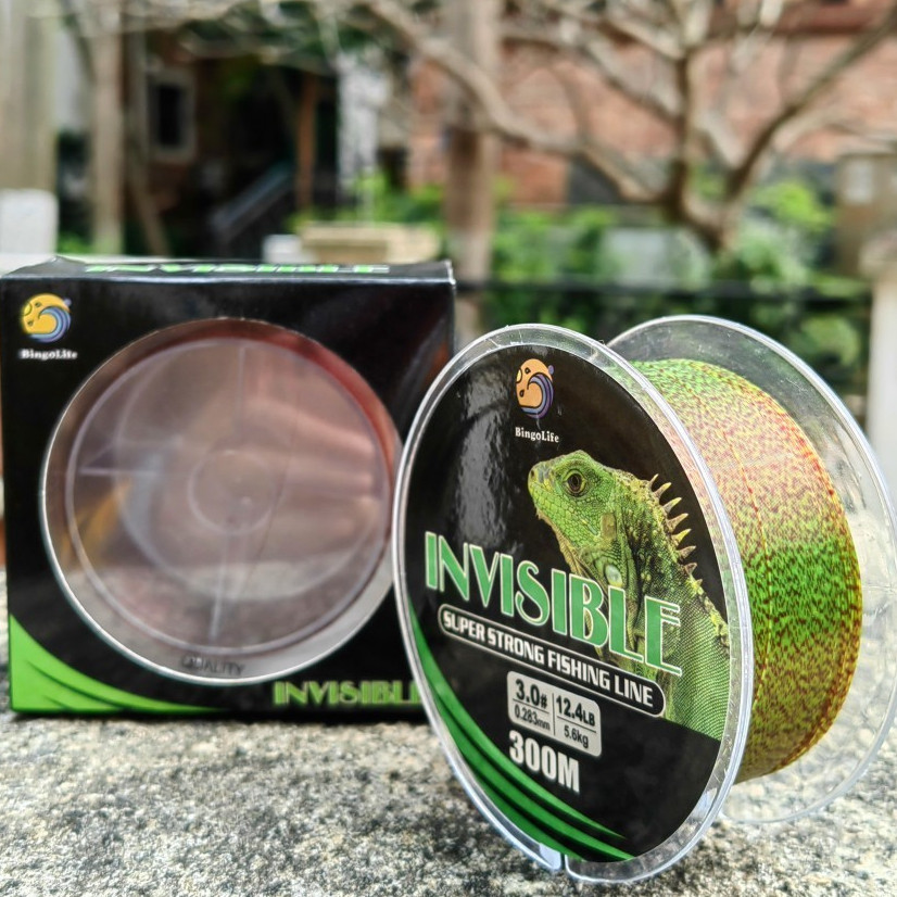 Tali Pancing Nilon 300m Senar Bunglon Speckle Anti Keriting Mudah Tenggelam