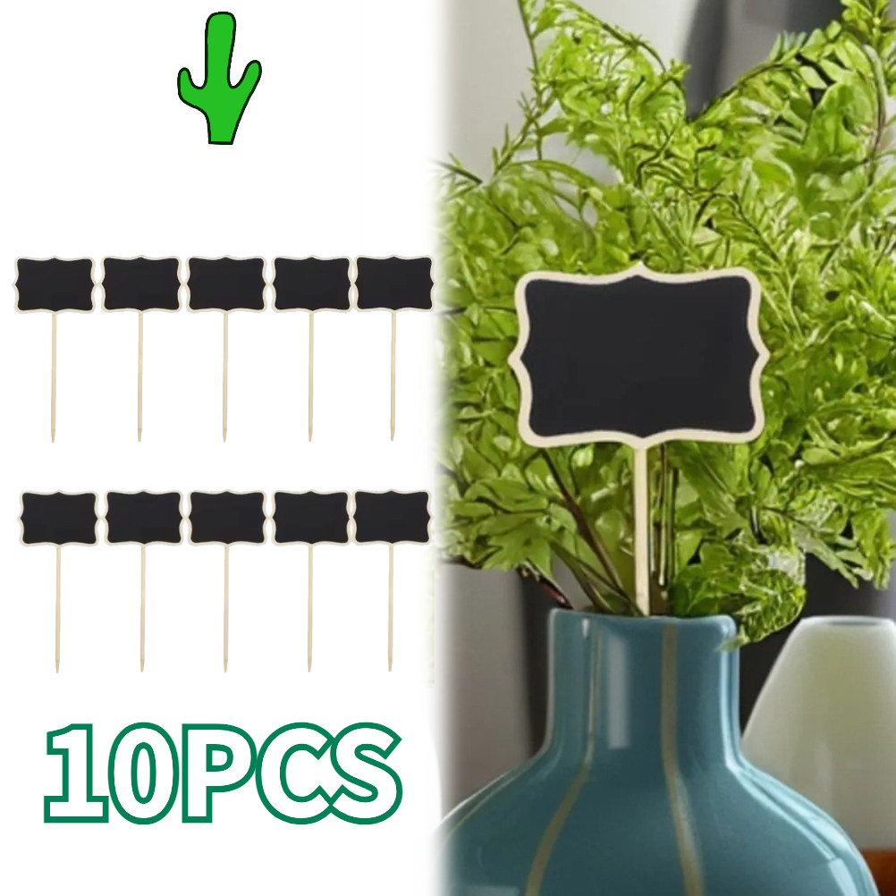 

Set Papan Kapur Mini 10pcs Papan Tulis Universal untuk Menu Cafe Kapur Kayu Premium