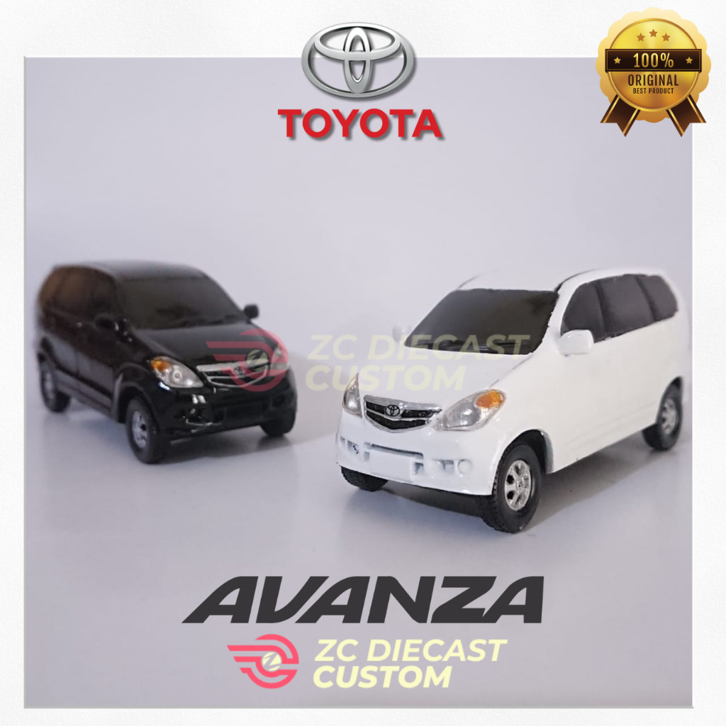 Diecast Toyota Avanza Skala 1:43 Miniatur TOYOTA AVANZA, Replika TOYOTA AVANZA Bisa Custom Plat&Cat