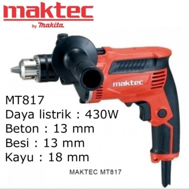Mesin Bor Maktec MT817 / Mesin bor 13mm tembok Maktec MT 817