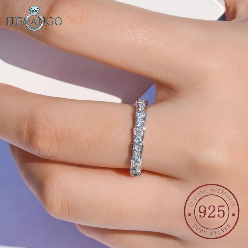 HIWANGO Cincin Perak 925 Hadiah Pasangan Ular