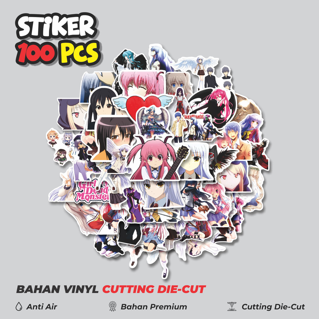 

Terbaru! 50 pcs Sticker Anime Angel Beats! (Enjeru Bītsu!) Dekorasi Lucu Kreatif untuk Notebook, Skateboard, HP