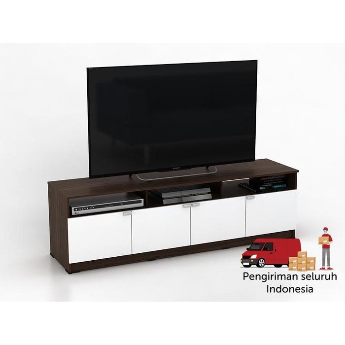 Meja Rak TV sederhana 160cm putih coklat minimalis LUAR BANDUNG