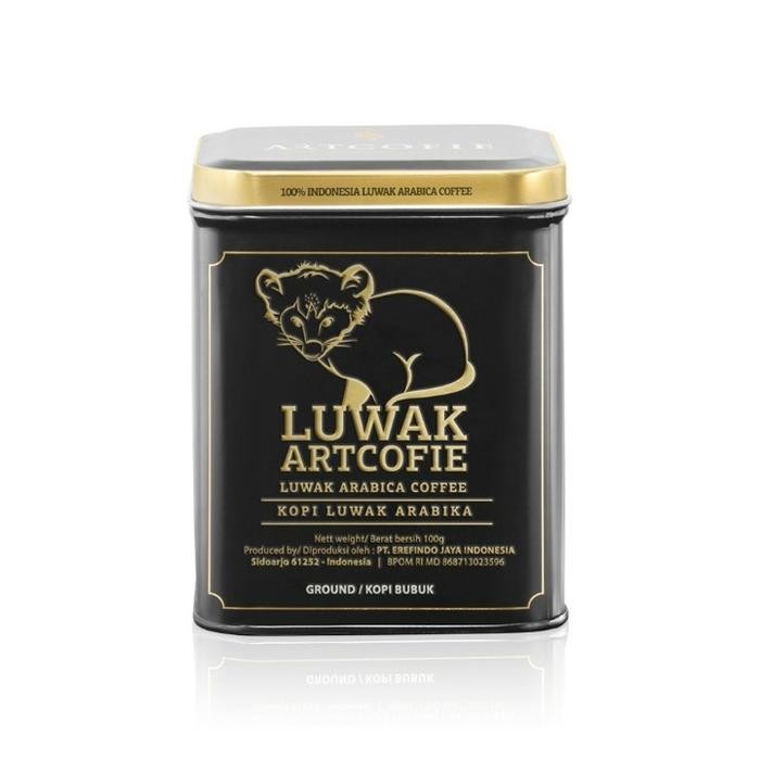 

Artcofie Kopi Luwak Arabica Tin box Ground/Bubuk 100gr | coffee | kopi