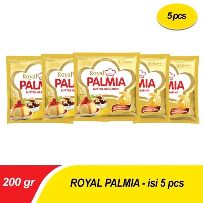 

Palmia royal butter margarin 200gr paket 5 picis