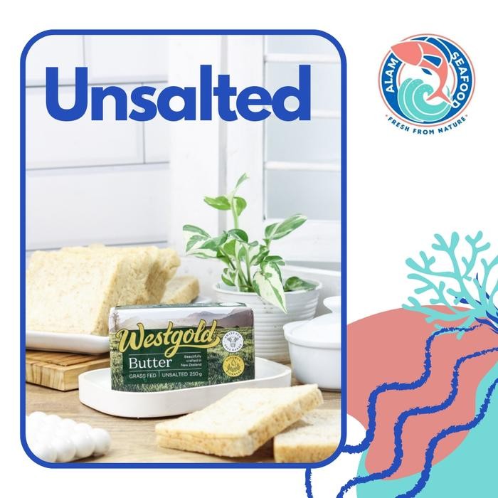 

WESTGOLD Unsalted Butter/grass fed butter/butter mentega - Unsalted