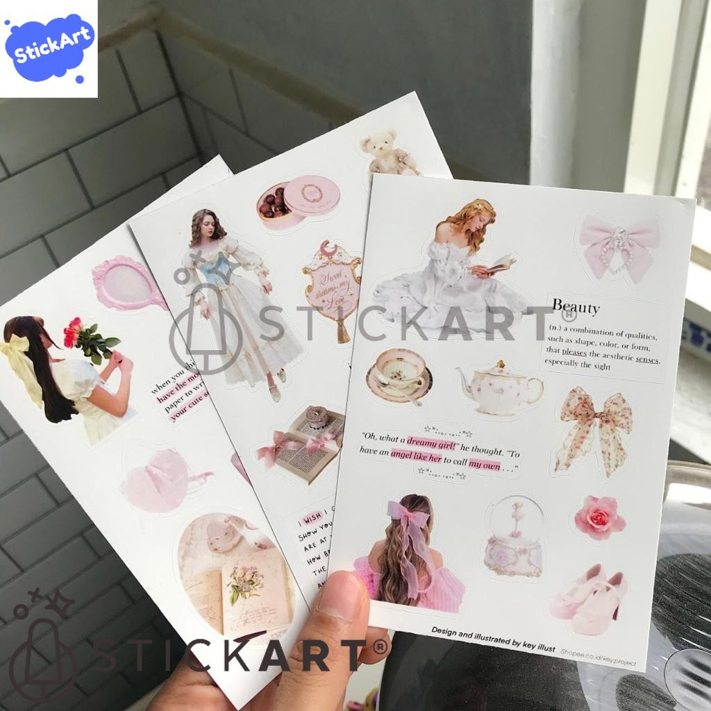 

[STICKART] Sticker Coquette/ Stiker Gadis Pita/ Stiker Aesthetic Y2K Coquette BAHAN DAN KWALITAS PREMIUM