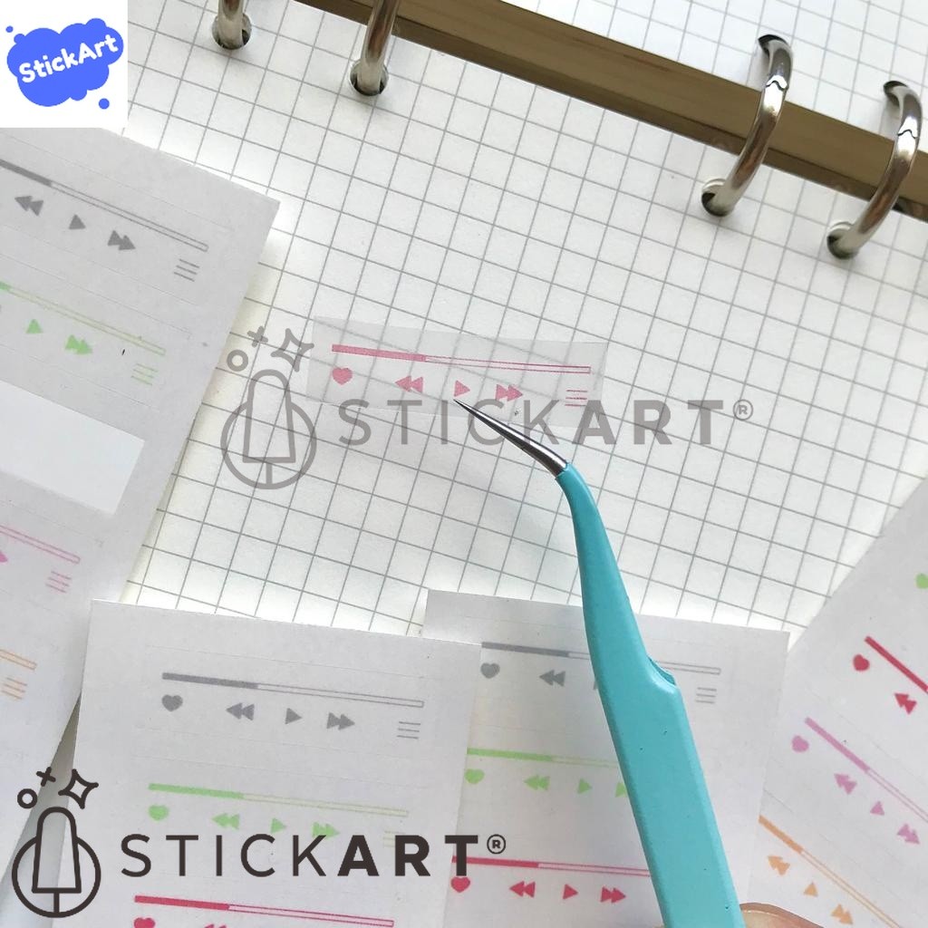 

[STICKART] TRANSPARANT Playlist sticker/ stiker lagu/ stiker jurnal BAHAN DAN KWALITAS PREMIUM