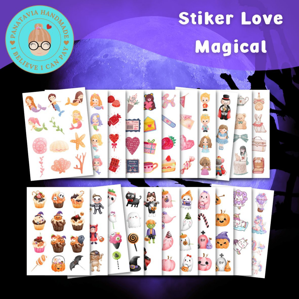 

Stiker Lucu Tema Love Magical | Stiker Tahan Air | Stiker tahan Cuaca | Stiker estetik | Stiker Halloween | Stiker Valentine