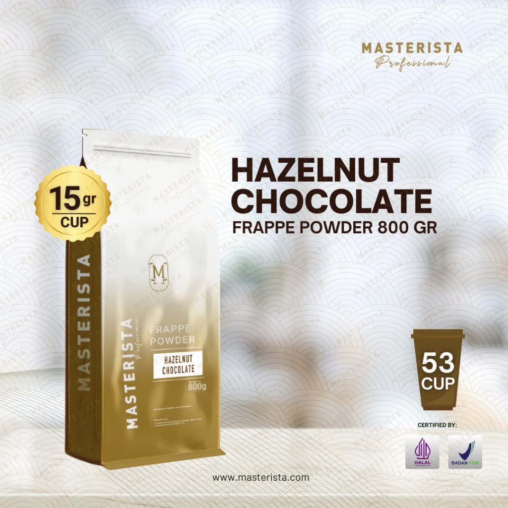 

Bubuk Minuman Masterista Hazelnut Chocolate 800gr / Bubuk Minuman Rasa Coklat Hazelnut / Bubuk Hazelnut Coklat
