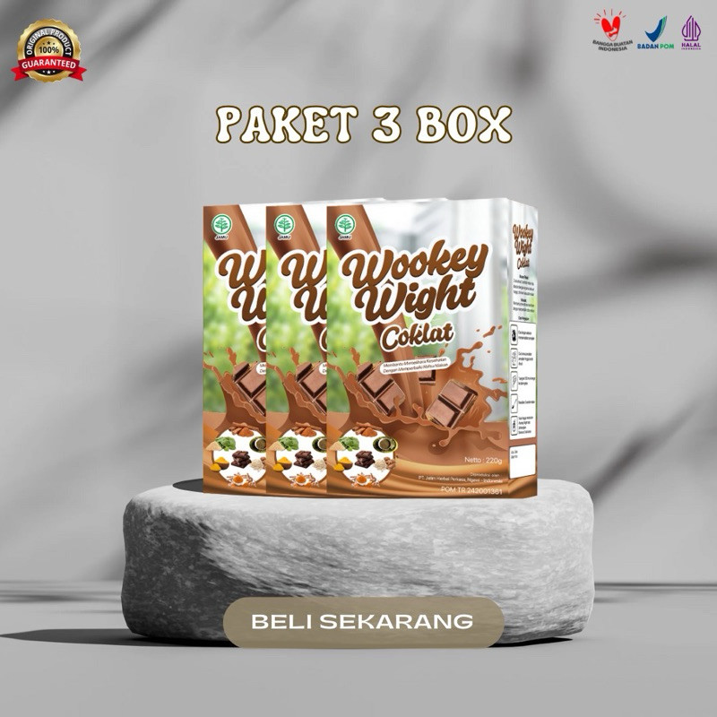 

DON [PAKET JUMBO 3 BOX] - Wookey Wight Coklat Susu Penambah Berat Badan
