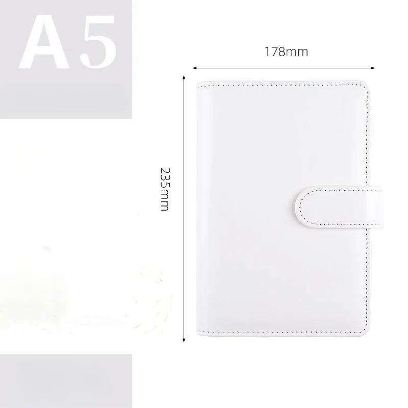 

PU Leather A5 Journal Binder Cute Binder Photocards Cover Loose-leaf Collection Book Photo Cards Album Storage Stationery